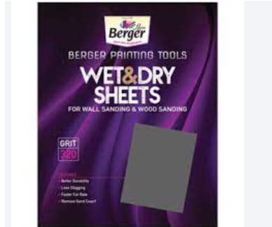 BERGER WET & DRY SAND PAPER-GRIT 1000-1 L